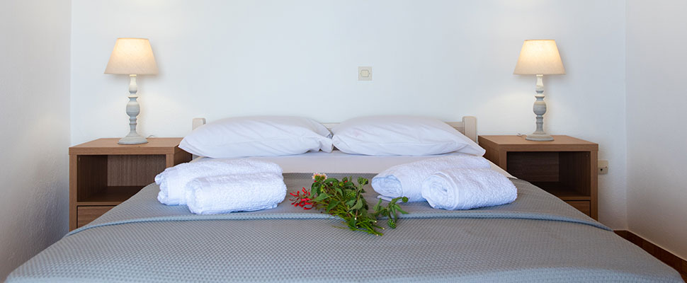 Το υπνοδωμάτιο στο σπίτι Μάρμαρα στη Σίφνο